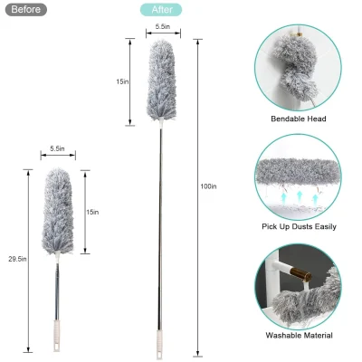 Fan Cleaning Brush with Telescopic Pole | Microfiber Duster for Ceiling Fans, Lights & Cars – Pakistan