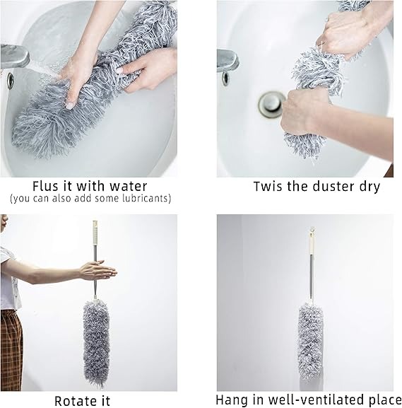 Duster With Steel Handle for Fan Cleaning - Image 3